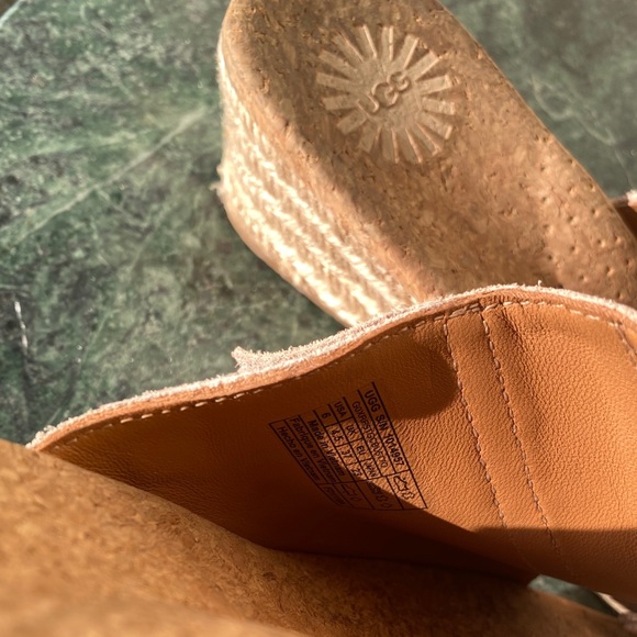 **SOLD** Suede UGG Wedge Sandals - Picture 2 of 6